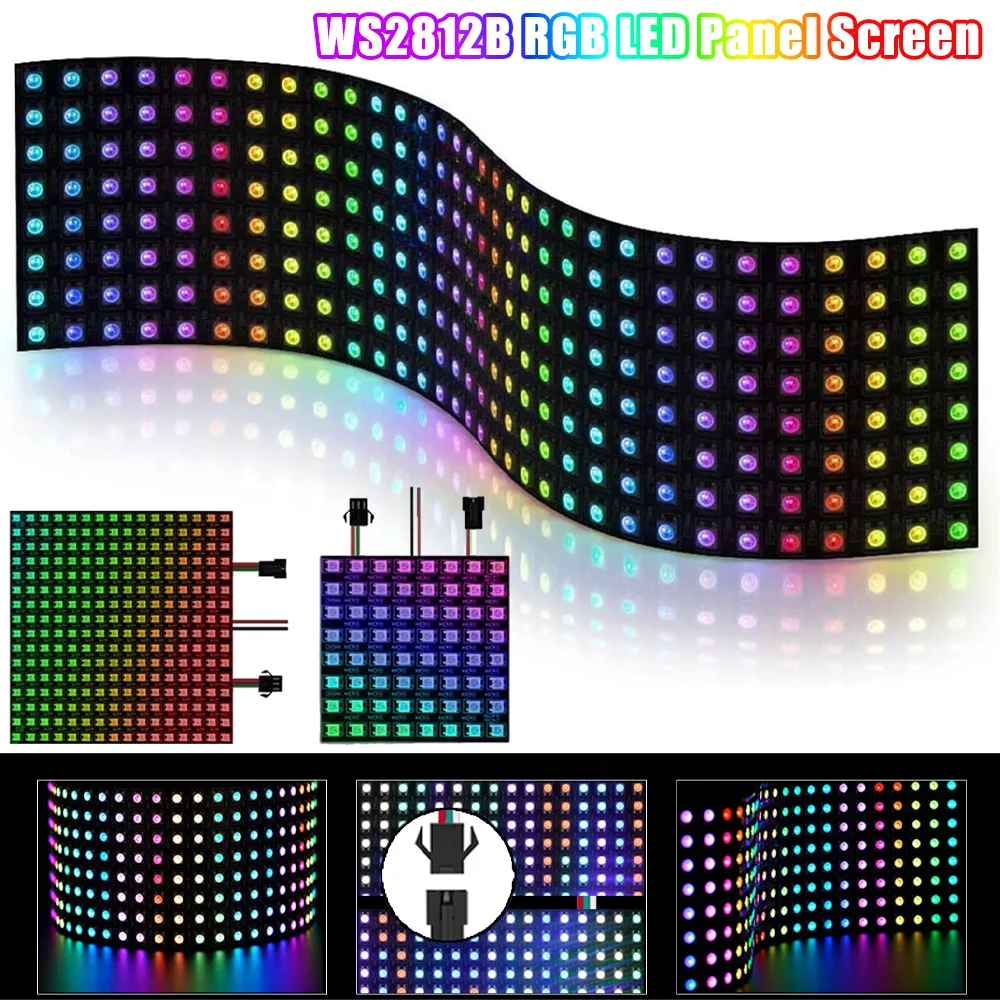 DC5V WS2812B RGB LED Panel Screen 8x8 16x16 8x32 256 Pixels Digital Flexible Programmed Individually Addressable IC Full Color
DC5V WS2812B RGB LED Panel Screen 8x8 16x16 8x32 256 Pixels Digital Flexible Programmed Individually Addressable IC Full Color