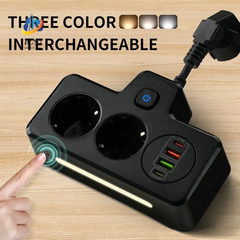 AC57-EU Plug Outlet Power Strip Wall Socket Expansion Plug PD QC3.0 Fast Charge Multitap USB Charge With Switches
AC57-EU Plug Outlet Power Strip Wall Socket Expansion Plug PD QC3.0 Fast Charge Multitap USB Charge With Switches