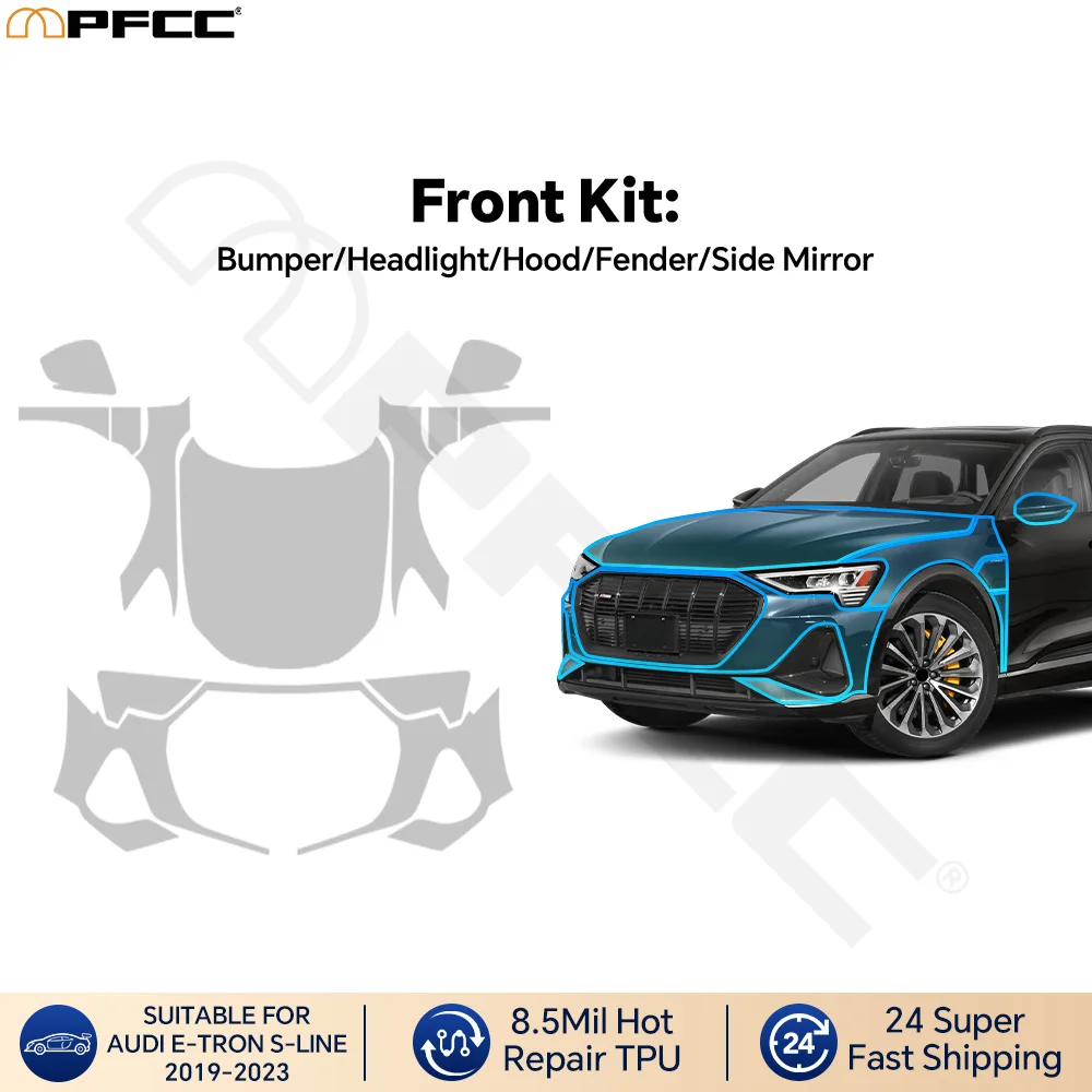 for Audi E-TRON 2019-2023 Precut Paint Protective Film Front Hood Fender Kit 8.5 Mil TPU PPF Clear Car HD Scratch Waterproof
for Audi E-TRON 2019-2023 Precut Paint Protective Film Front Hood Fender Kit 8.5 Mil TPU PPF Clear Car HD Scratch Waterproof