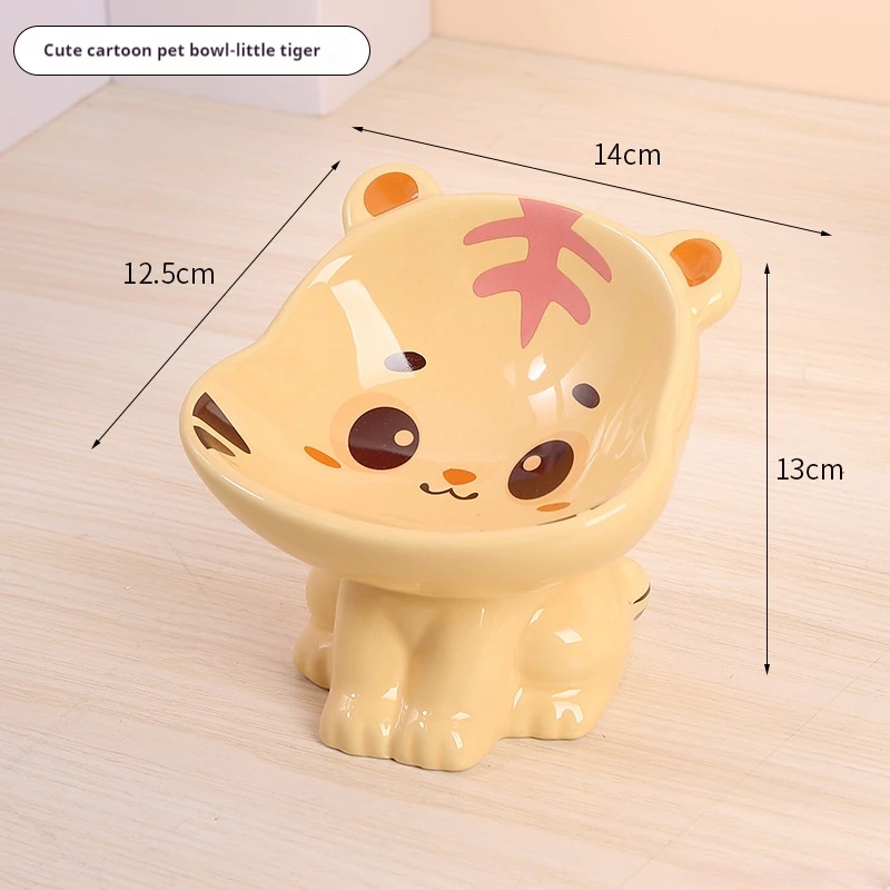 Cartoon ceramic pet bowl, neck guard, multi-functional drinking water container, cat and dog food drinking bowl
Cartoon ceramic pet bowl, neck guard, multi-functional drinking water container, cat and dog food drinking bowl