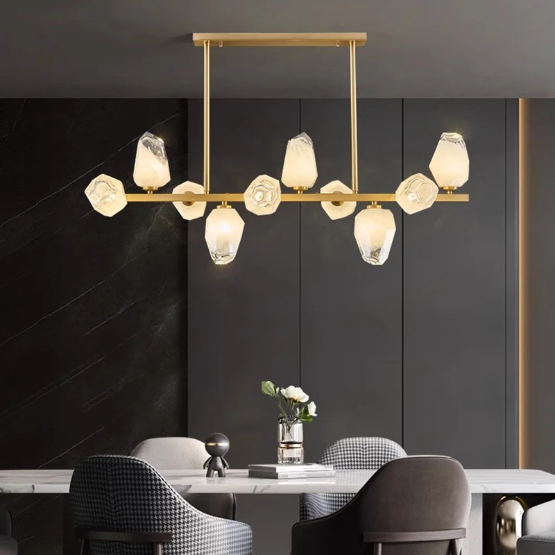 Nordic Long Strip Aluminium Chandelier Irregular Glass Pendant Lights Modern Living Room Restaurant Kitchen Island Hanging Lamps
Nordic Long Strip Aluminium Chandelier Irregular Glass Pendant Lights Modern Living Room Restaurant Kitchen Island Hanging Lamps