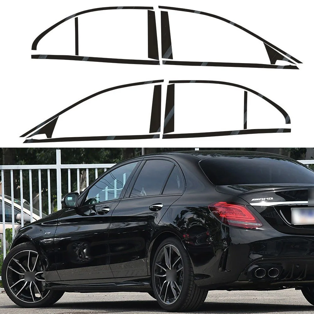 Хромированная затемняющая накладка для Mercedes Benz C Class W205 2015-2022, глянцевая черная наклейка на окно седана
Хромированная затемняющая накладка для Mercedes Benz C Class W205 2015-2022, глянцевая черная наклейка на окно седана