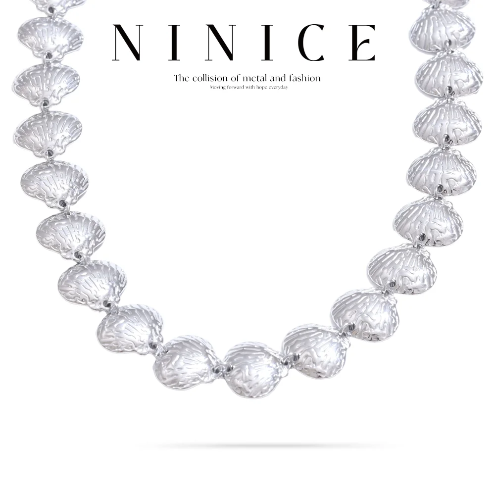 NiNice Necklaces for Women Stainless Steel Jewelry Original Metal Shell Bracelet with Stylish Design Exaggerated Personality New
NiNice Necklaces for Women Stainless Steel Jewelry Original Metal Shell Bracelet with Stylish Design Exaggerated Personality New