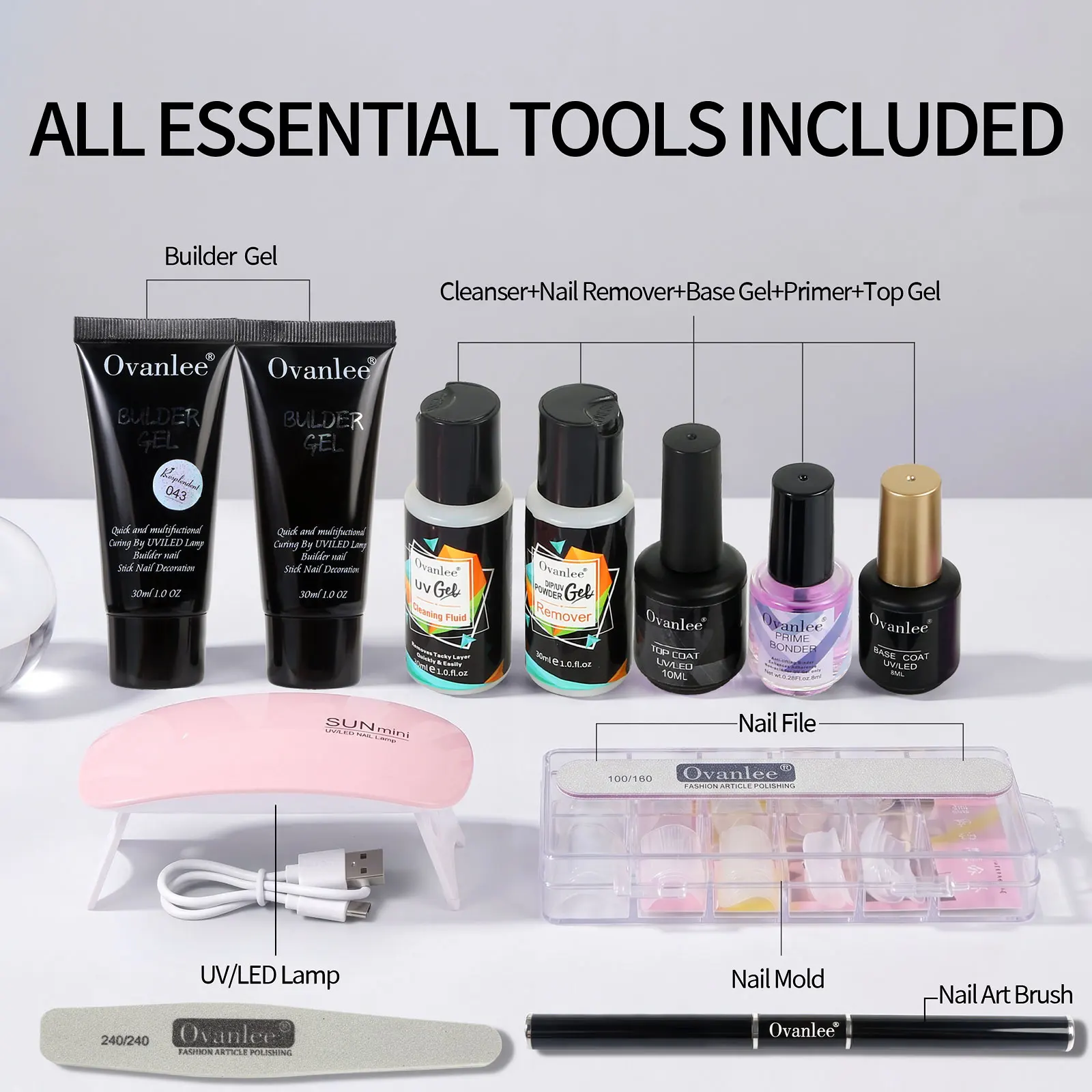 Ovanlee gift box packaging 12pcs Complete Acrylic Nail Kit for Beginners with Keratin Powder Castor Oil Gel Polish ,Nail gel
Ovanlee gift box packaging 12pcs Complete Acrylic Nail Kit for Beginners with Keratin Powder Castor Oil Gel Polish ,Nail gel