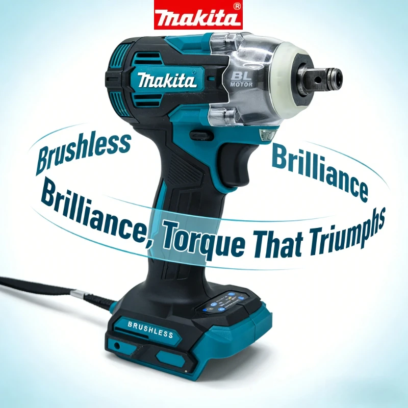 Бесщеточный ударный гайковерт Makita TW004G 18В с эргономичной рукояткой для автомобильных шин и гаек, электроинструмент для авторемонта
Бесщеточный ударный гайковерт Makita TW004G 18В с эргономичной рукояткой для автомобильных шин и гаек, электроинструмент для авторемонта