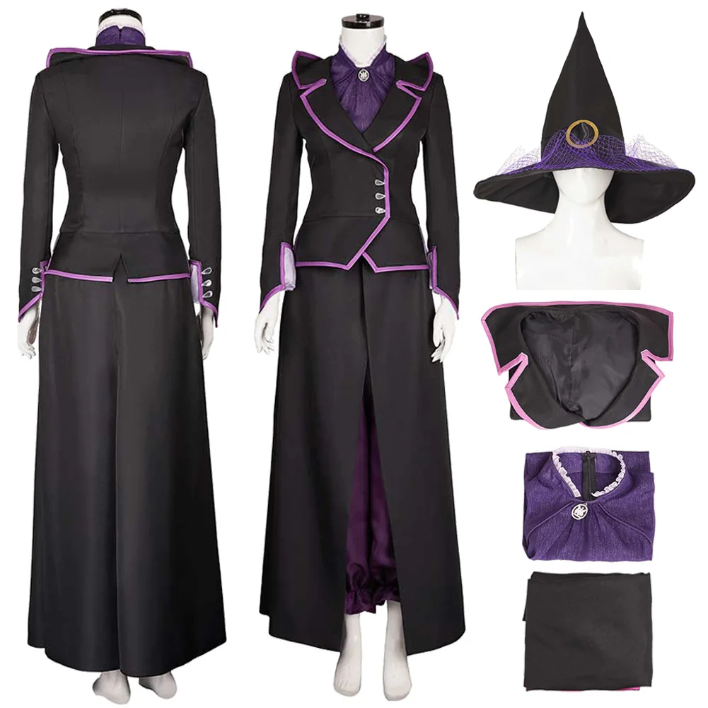 Fancy Witch Agatha Cosplay For Women Hat Clothing 2024 TV Dark Diary Fenale Superhero Costume Disguise Woman Outfits
Fancy Witch Agatha Cosplay For Women Hat Clothing 2024 TV Dark Diary Fenale Superhero Costume Disguise Woman Outfits