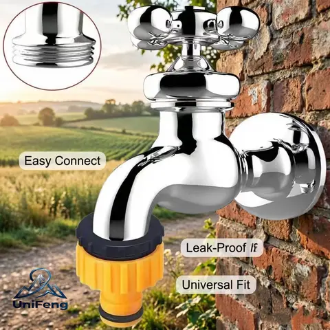1/2" 3/4"Plastic Quick Connector 2in1 Hose Tap Connector Garden Hose Adapter Set Hose Quick Connector Fittings Faucet Adapter