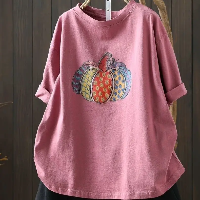 High-End plus Size Women's Summer New Print Short Sleeve T-Shirt Loose Versatile Base Shirt Commute Style Artistic Loose Fit
High-End plus Size Women's Summer New Print Short Sleeve T-Shirt Loose Versatile Base Shirt Commute Style Artistic Loose Fit