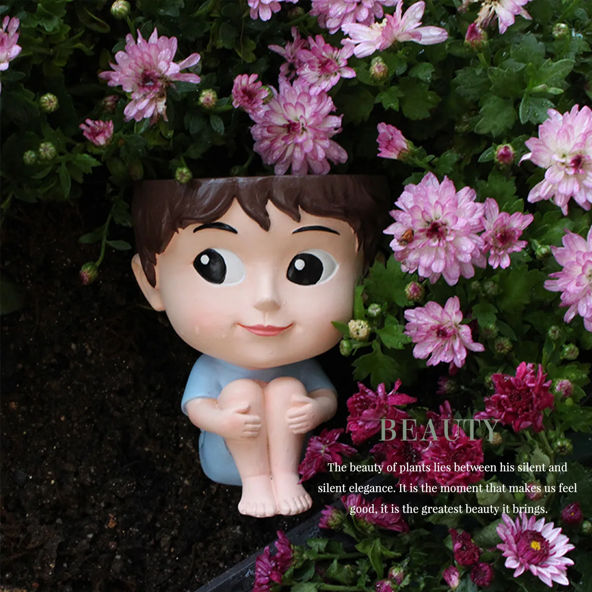 Resin Boy & Girl Planters - Cute Mini Flower Pots for Kids' Room Decor
Resin Boy & Girl Planters - Cute Mini Flower Pots for Kids' Room Decor