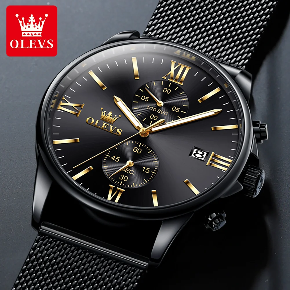 OLEVS New Mens Watches Top Brand Luxury Stainless Steel Waterproof Luminous Chronograph Quartz Watch for Men Relogio Masculino
OLEVS New Mens Watches Top Brand Luxury Stainless Steel Waterproof Luminous Chronograph Quartz Watch for Men Relogio Masculino