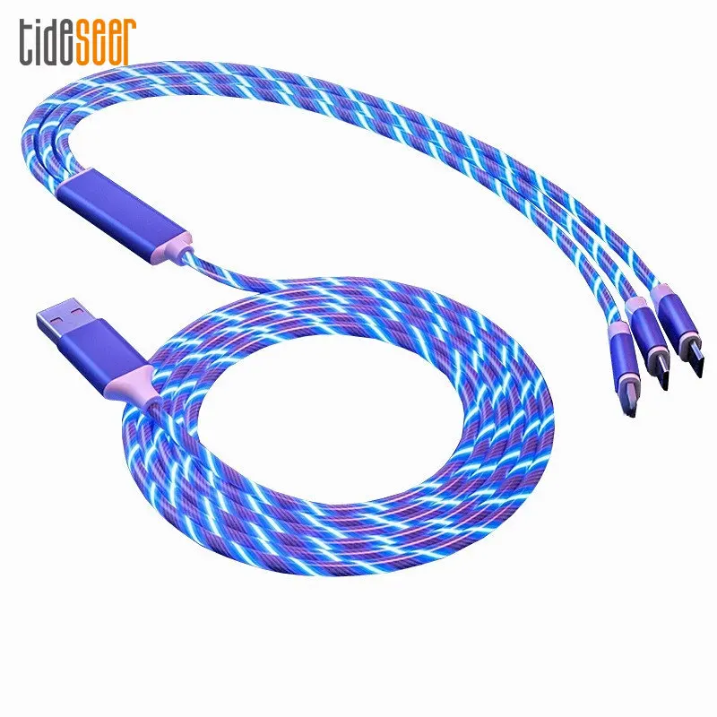 1.2m 3 in 1 Glowing LED Light Cable For iPhone Samsung Xiaomi Type C Micro USB Fast Charging Mobile Phone Cables Cord Line
1.2m 3 in 1 Glowing LED Light Cable For iPhone Samsung Xiaomi Type C Micro USB Fast Charging Mobile Phone Cables Cord Line