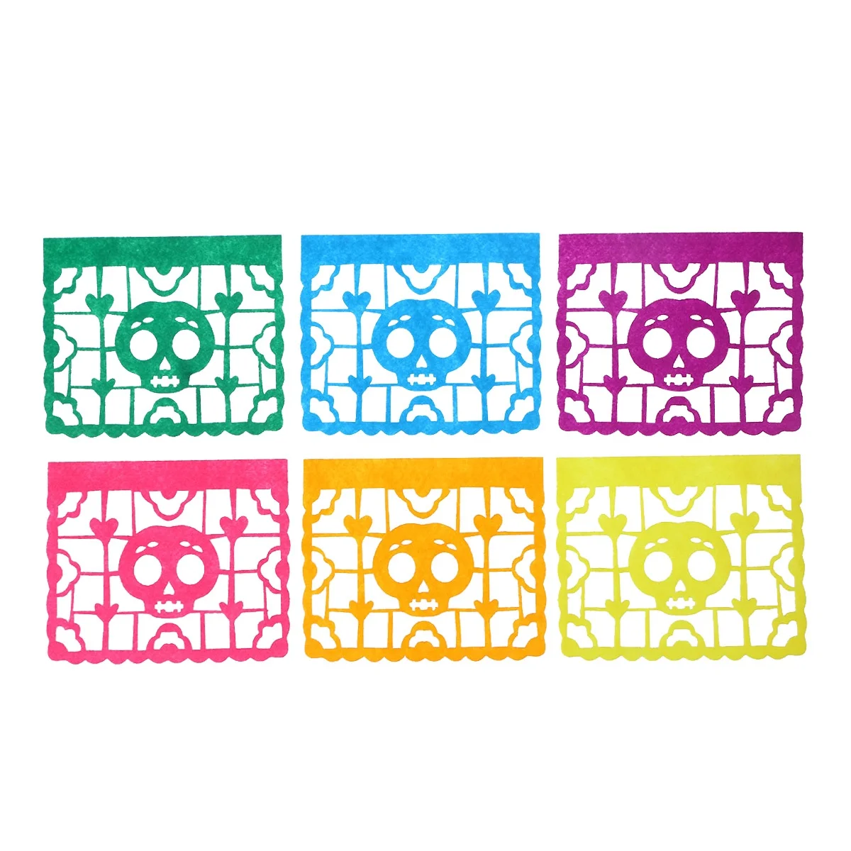 6pcs Festival Mexicano Skull Pattern Non-Woven Multi-Colored 6 Panels For Wedding Party Birthday Cinco De Mayo
6pcs Festival Mexicano Skull Pattern Non-Woven Multi-Colored 6 Panels For Wedding Party Birthday Cinco De Mayo