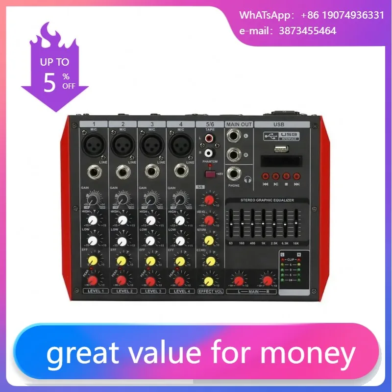 Hot Sale 100W 6 Channel Usb Video Mini Powered Audio Mixer Amplifier
Hot Sale 100W 6 Channel Usb Video Mini Powered Audio Mixer Amplifier