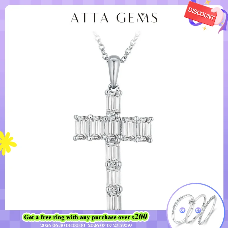 Attagems Handmade Cross Pendant Moissanite Solid Sterling 925 Silver Necklace For Women Luxury Jewelry for Engagement Christmas
Attagems Handmade Cross Pendant Moissanite Solid Sterling 925 Silver Necklace For Women Luxury Jewelry for Engagement Christmas