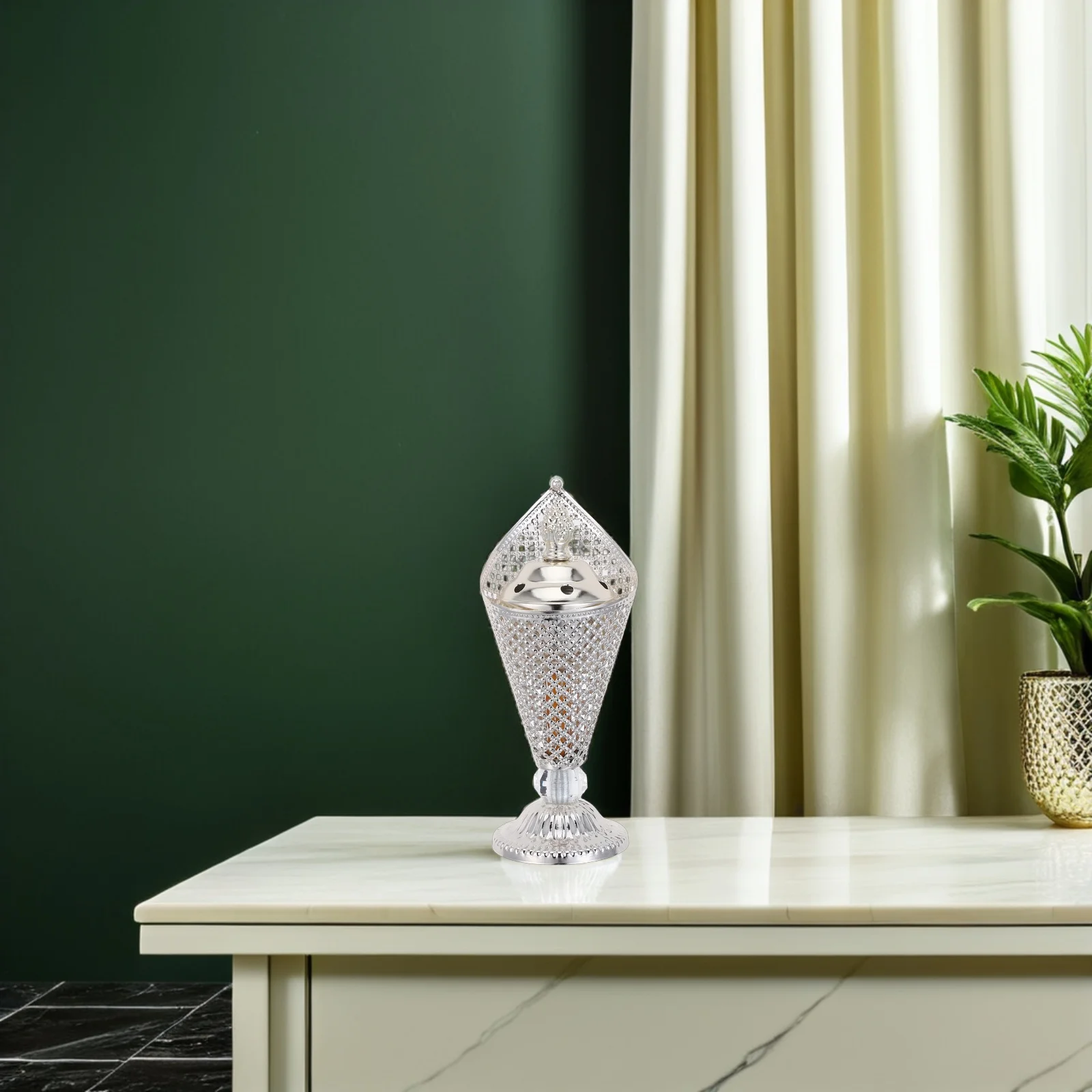 Middle Eastern Incense Burner Electric Bakhoor Holder Vintage Aroma Warmer For Home Yoga Meditation Silver Plug-In Diffuser
Middle Eastern Incense Burner Electric Bakhoor Holder Vintage Aroma Warmer For Home Yoga Meditation Silver Plug-In Diffuser