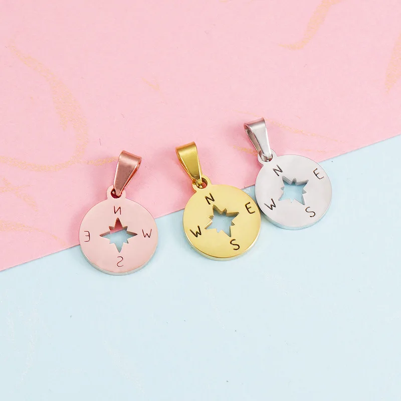 30pc 12mm Gold/steel Color Stainless steel mirror polish hollow compass Charm DIY Necklace Handmade Jewelry Making wholesale
30pc 12mm Gold/steel Color Stainless steel mirror polish hollow compass Charm DIY Necklace Handmade Jewelry Making wholesale