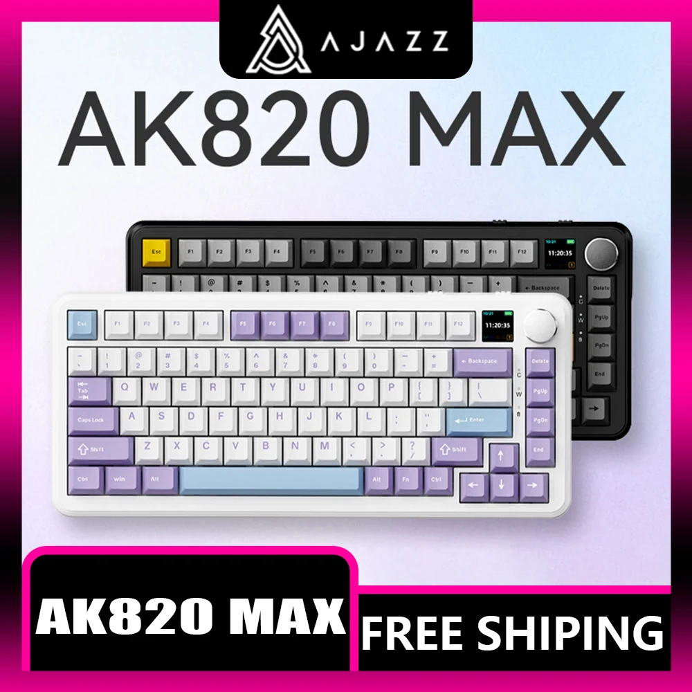Клавиатура AJAZZ AK820MAX Механическая Беспроводная с поддержкой Bluetooth, 2,4 ГГц
Клавиатура AJAZZ AK820MAX Механическая Беспроводная с поддержкой Bluetooth, 2,4 ГГц