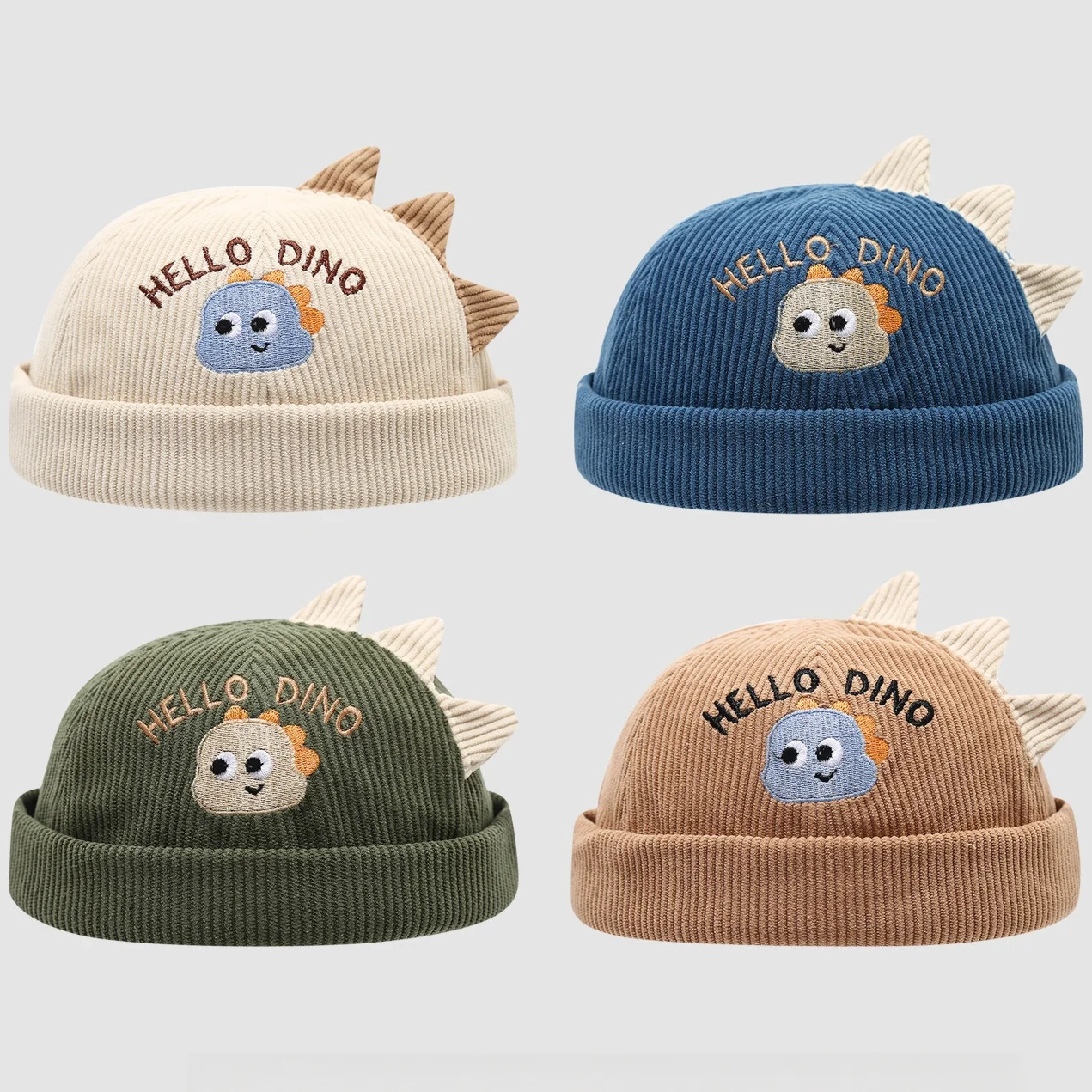 Spring Autumn Kids Cap Cute Dinosaur Embroidery Boy's Hat Corduroy Child's Hat Cotton Baby Skullcap for Boys 1-4 Years
Spring Autumn Kids Cap Cute Dinosaur Embroidery Boy's Hat Corduroy Child's Hat Cotton Baby Skullcap for Boys 1-4 Years