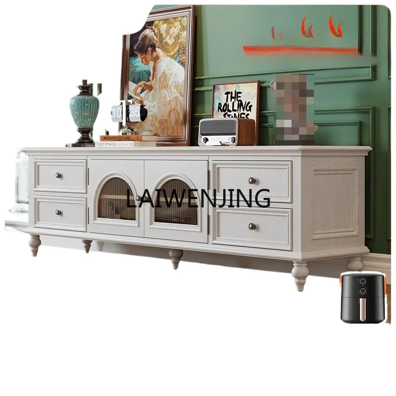 LYN white solid wood coffee table TV cabinet combination small apartment living room simple storage locker
LYN white solid wood coffee table TV cabinet combination small apartment living room simple storage locker