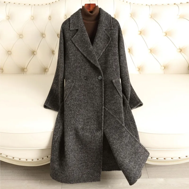 Double-sided woolen coat for women long and loose new style elegant
Double-sided woolen coat for women long and loose new style elegant