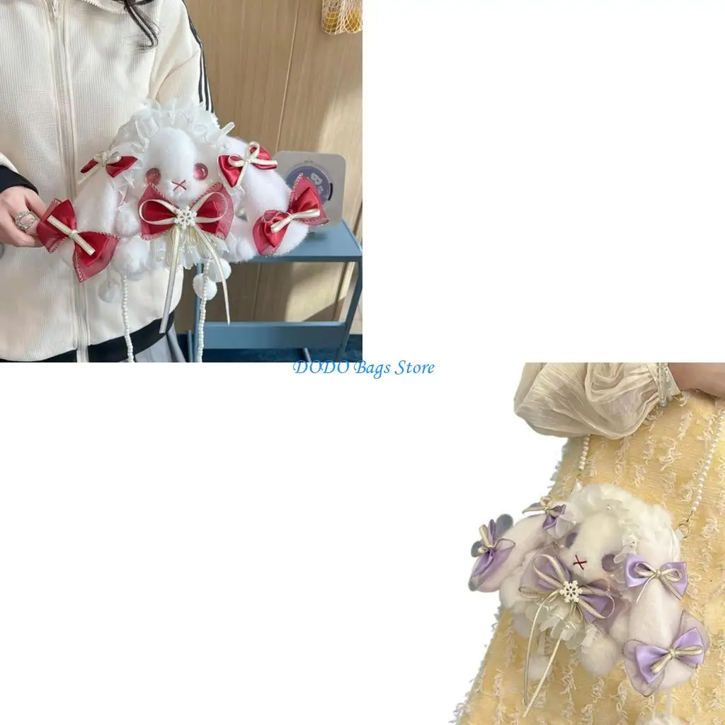 Женская сумка с кроликом и бантом, милая сумка на плечо, сумка через плечо, милая сумка-мессенджер для кукол, для повседневного
Женская сумка с кроликом и бантом, милая сумка на плечо, сумка через плечо, милая сумка-мессенджер для кукол, для повседневного