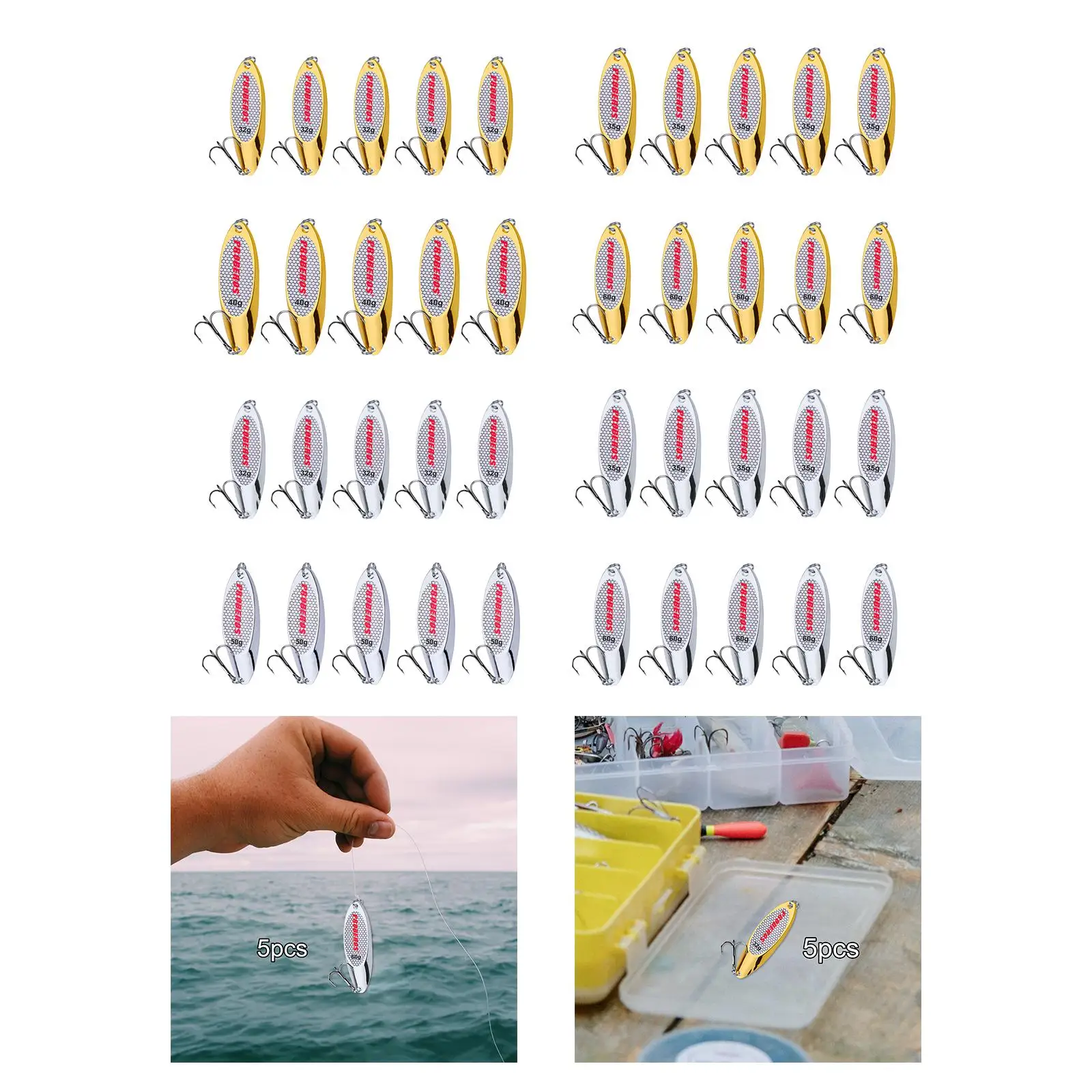 5Pcs Fishing Spoons Metal Long Casting Fishing s for Huge Distance Cast
5Pcs Fishing Spoons Metal Long Casting Fishing s for Huge Distance Cast
