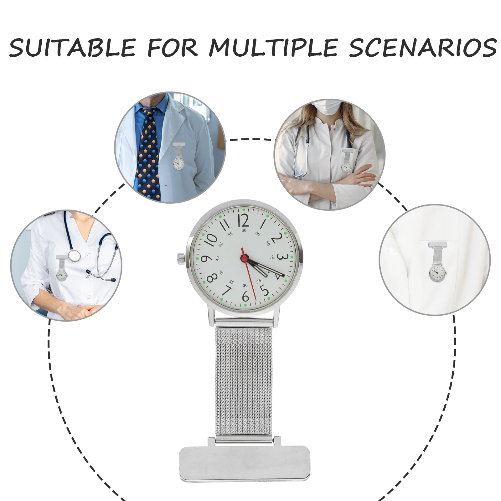 Nurse Watch Stainless Silver Clip Digital Hanging Lapel Brooch Pin for Women Nurses Accurate Timekeeping Durable
Nurse Watch Stainless Silver Clip Digital Hanging Lapel Brooch Pin for Women Nurses Accurate Timekeeping Durable