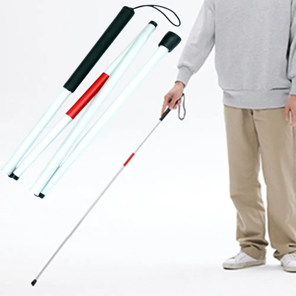 Aluminum Alloy Blind Walking Stick Adjustable Height Reflective Folding Cane 4 Section Durable Visually Impaired Crutch Cane
Aluminum Alloy Blind Walking Stick Adjustable Height Reflective Folding Cane 4 Section Durable Visually Impaired Crutch Cane
