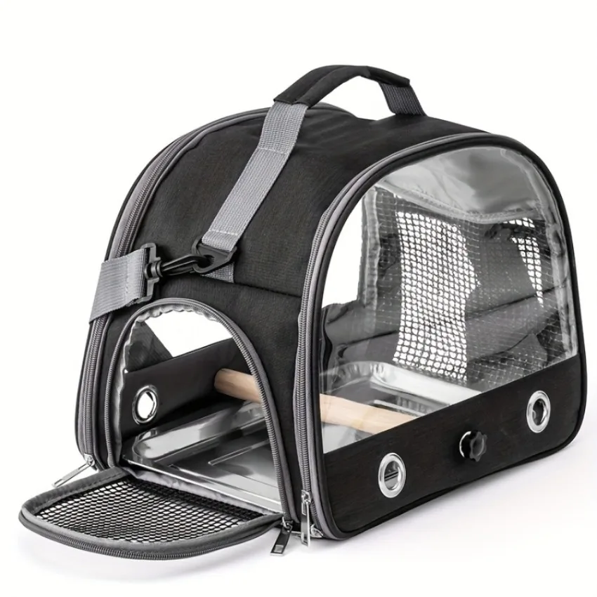 1 Portable Pet Travel Bag, with Perches, Stainless Steel Tray, Detachable Shoulder Strap - Suitable for Parrots, Hamsters, Hedgehogs, Gerbils, Conures, Parrots - Parrot Travel Bag, Portable Pet Hamster Rabbit Travel Transparent Bag
1 Portable Pet Travel Bag, with Perches, Stainless Steel Tray, Detachable Shoulder Strap - Suitable for Parrots, Hamsters, Hedgehogs, Gerbils, Conures, Parrots - Parrot Travel Bag, Portable Pet Hamster Rabbit Travel Transparent Bag