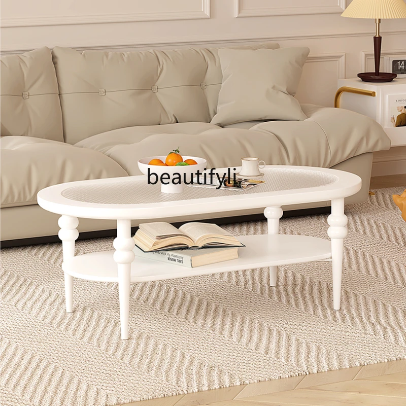 French Retro Oval Coffee Table Small Apartment Living Room Home Tea Table Solid Wood Changhong Glass Tea Ceremony Table
French Retro Oval Coffee Table Small Apartment Living Room Home Tea Table Solid Wood Changhong Glass Tea Ceremony Table