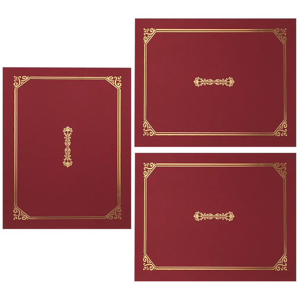 3Pcs Paperboard Certificate Holder Classic Design Diploma Cover Graduation Award Paper Document Protector Paper Diploma Holder
3Pcs Paperboard Certificate Holder Classic Design Diploma Cover Graduation Award Paper Document Protector Paper Diploma Holder