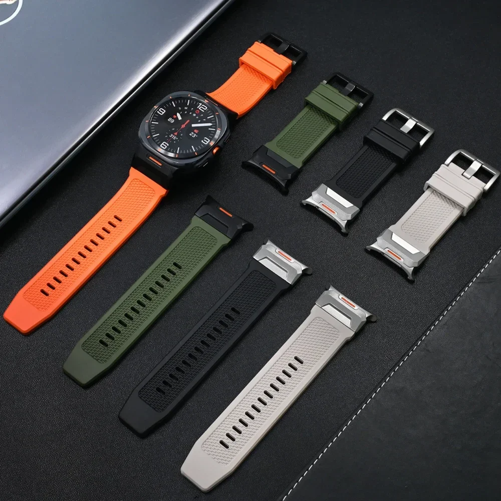 Rubber Strap Men Band for Samsung Galaxy Watch Ultra 47mm GALAXY ULTRA Silicone No Gap Bracelet aluminum alloy Quick Fit Correa
Rubber Strap Men Band for Samsung Galaxy Watch Ultra 47mm GALAXY ULTRA Silicone No Gap Bracelet aluminum alloy Quick Fit Correa