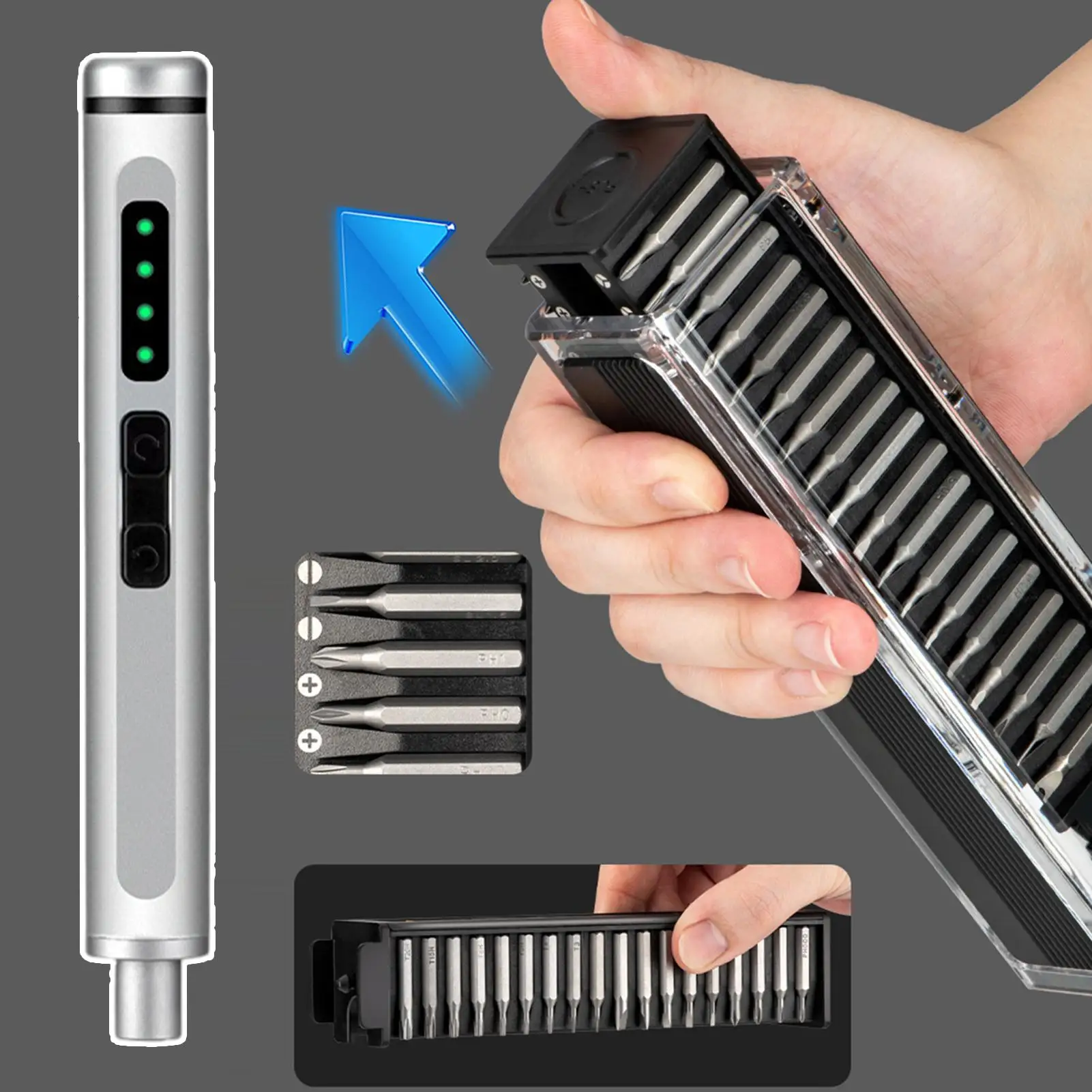 Аккумуляторная отвертка с магнитным держателем и 36 насадками, электрический прецизионный набор отверток для строительства, ремонта и сверления
Аккумуляторная отвертка с магнитным держателем и 36 насадками, электрический прецизионный набор отверток для строительства, ремонта и сверления