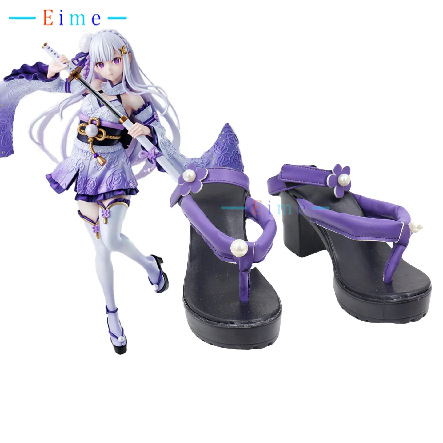 Emilia Cosplay Shoes Anime Re Zero Cosplay Props Big Size High Heel Sandals Anime Accessories Halloween PU Shoes Custom Made
Emilia Cosplay Shoes Anime Re Zero Cosplay Props Big Size High Heel Sandals Anime Accessories Halloween PU Shoes Custom Made