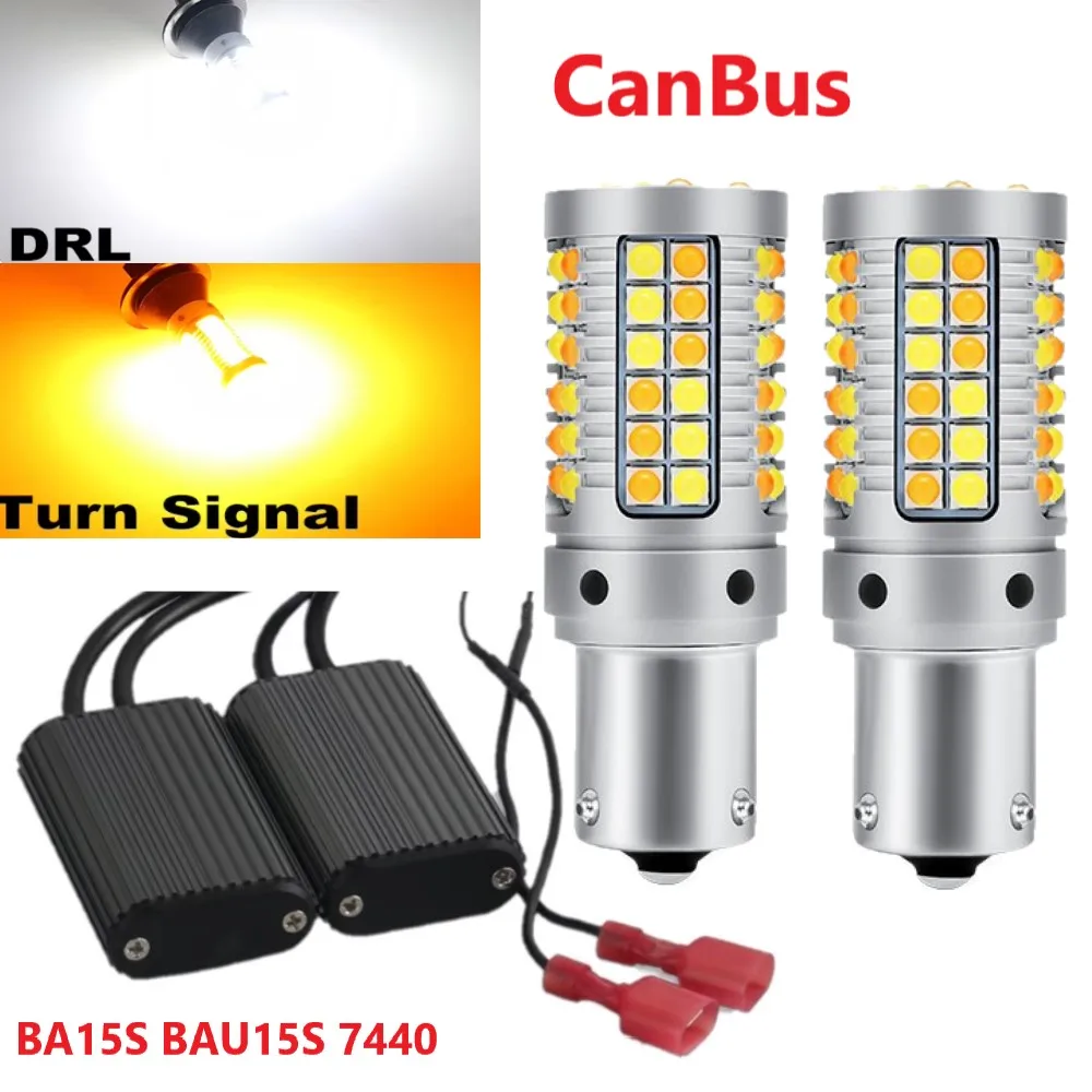 1156 T20 canbus free 69 LEDs 25W 2000LM ba15s bau15s 7440 Daytime Running Light Whit & Turn Signal Amber for Cars.
1156 T20 canbus free 69 LEDs 25W 2000LM ba15s bau15s 7440 Daytime Running Light Whit & Turn Signal Amber for Cars.