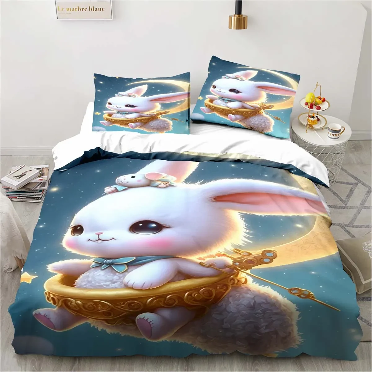 3D Cartoon rabbit pattern printed bedding pillowcase duvet cover bedspread set children's room bedding set luxury birthday gift
3D Cartoon rabbit pattern printed bedding pillowcase duvet cover bedspread set children's room bedding set luxury birthday gift