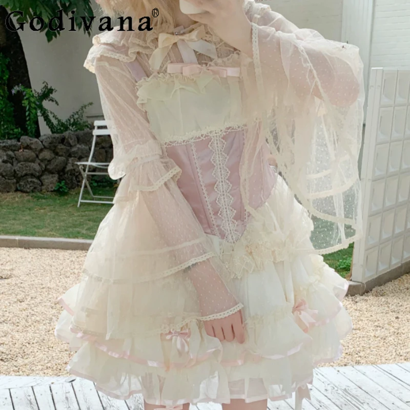 Summer New Lolita Sweet Lace Gauze Flare Sleeve Thin Shirt Fashion Versatile Age Reduction Peter Pan Collar Bottoming Shirts
Summer New Lolita Sweet Lace Gauze Flare Sleeve Thin Shirt Fashion Versatile Age Reduction Peter Pan Collar Bottoming Shirts