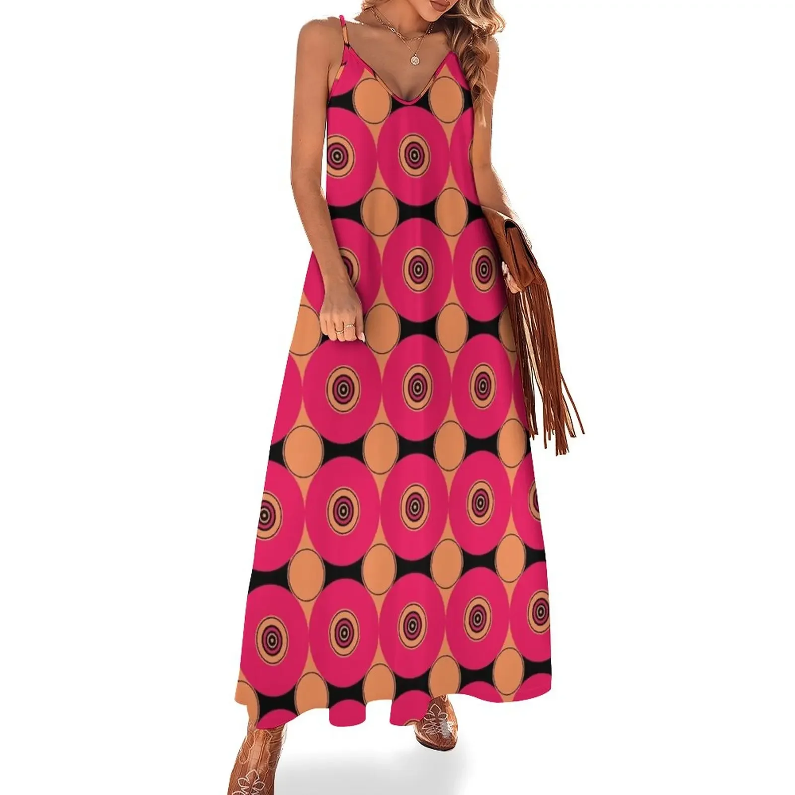 Retro Sixties Style Circles Design Sleeveless Dress dresses for special events luxury evening dress woman for wedding Dress
Retro Sixties Style Circles Design Sleeveless Dress dresses for special events luxury evening dress woman for wedding Dress
