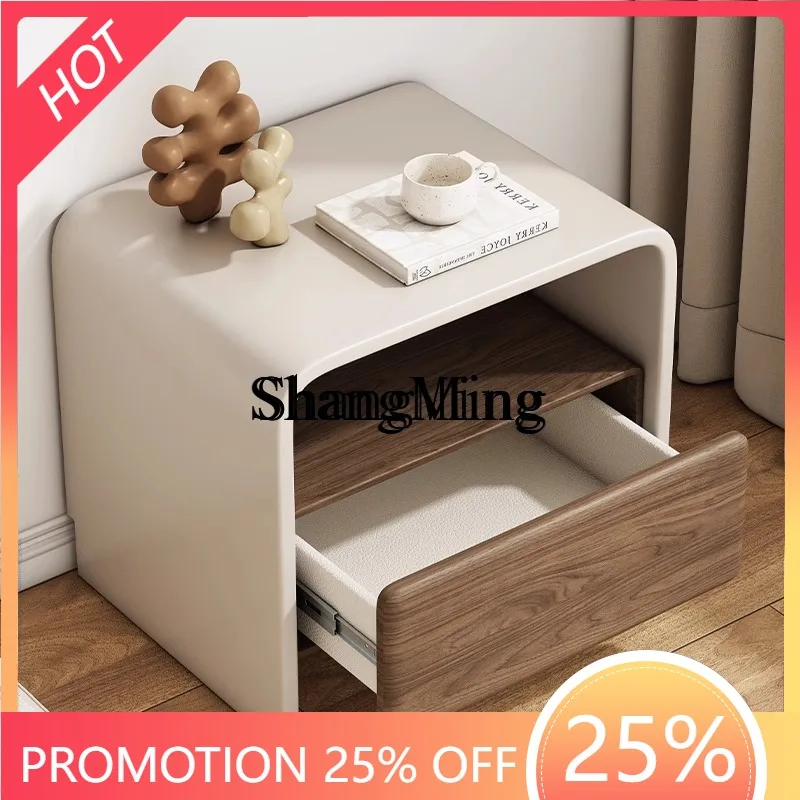 FG simple light luxury high-end home bedroom cream style solid wood bedside table
FG simple light luxury high-end home bedroom cream style solid wood bedside table