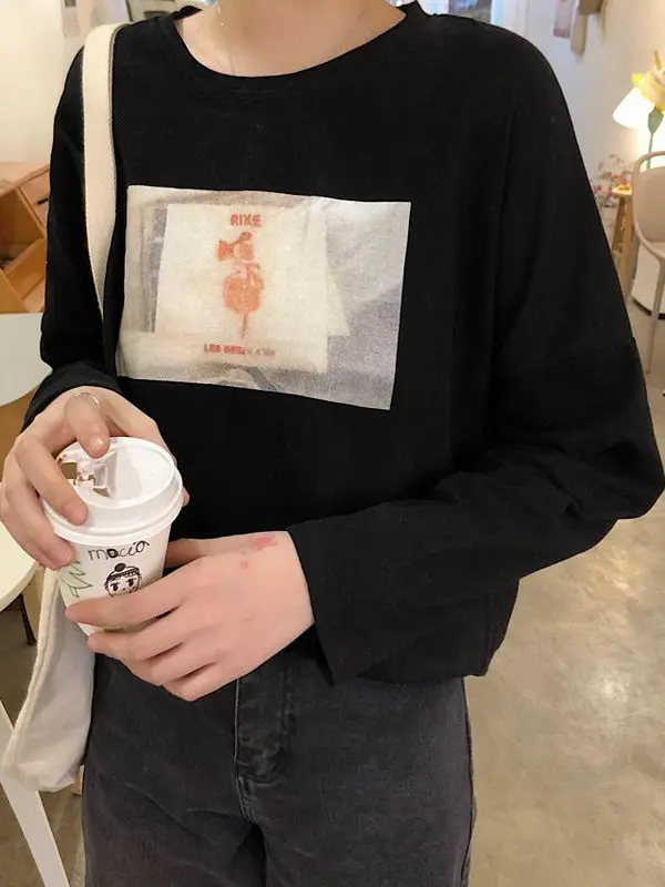 Loose Long Sleeve T-Shirt Women's Hoodie Student Style Comfortable Outerwear Korean Version Fall Winter New Arrival Female Top
Loose Long Sleeve T-Shirt Women's Hoodie Student Style Comfortable Outerwear Korean Version Fall Winter New Arrival Female Top