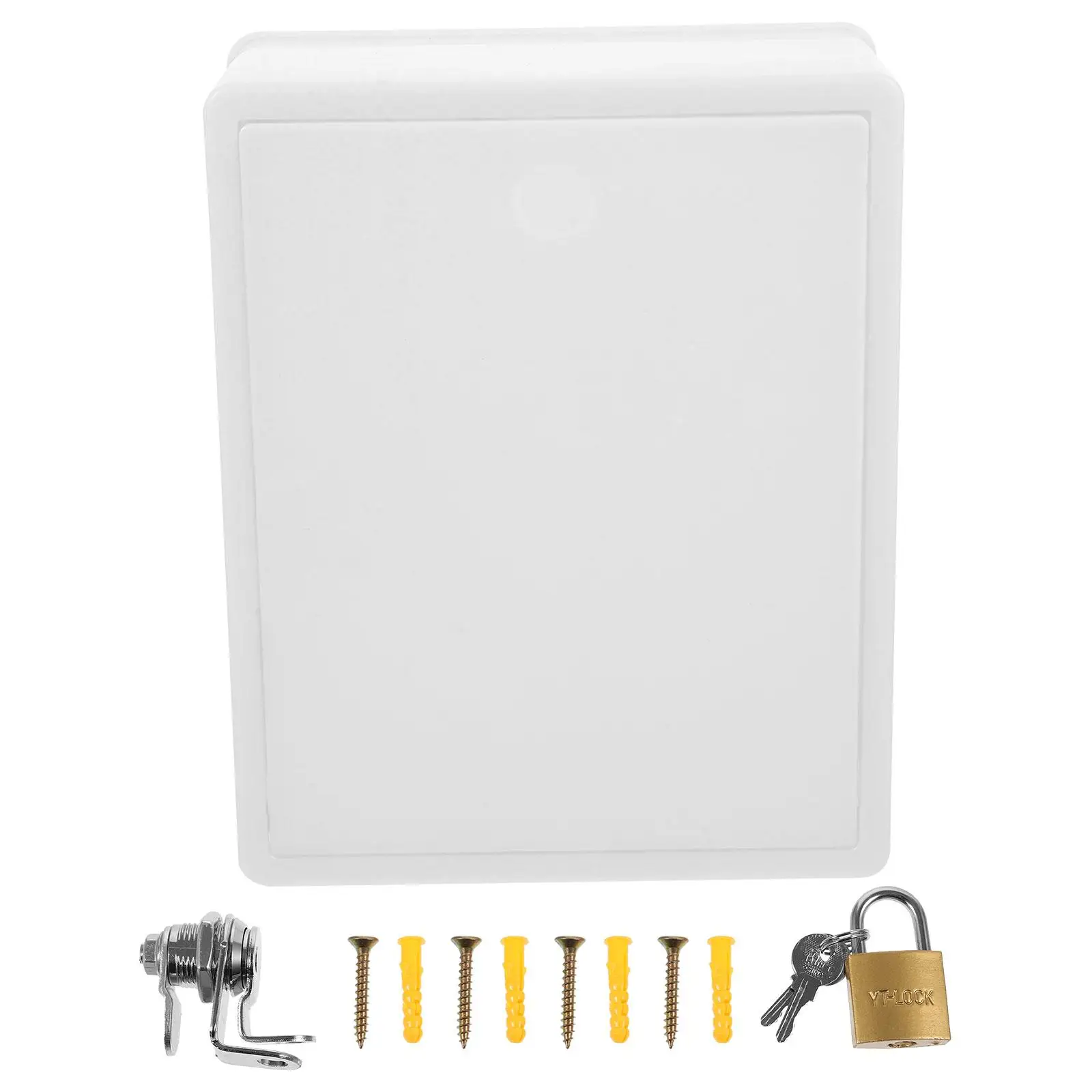Plastic Milk Box White Small Size Wall Mounted Lockable Mailbox Container Iron Material Storage For Home Outdoor Durable Sturdy
Plastic Milk Box White Small Size Wall Mounted Lockable Mailbox Container Iron Material Storage For Home Outdoor Durable Sturdy