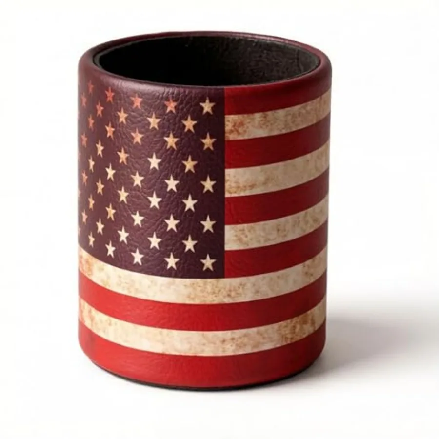 Pencil Holder, Vintage Retro PU Leather Desk Organizer for Office Home School, Patriotic Stationery Storage Cup with Decorative
Pencil Holder, Vintage Retro PU Leather Desk Organizer for Office Home School, Patriotic Stationery Storage Cup with Decorative