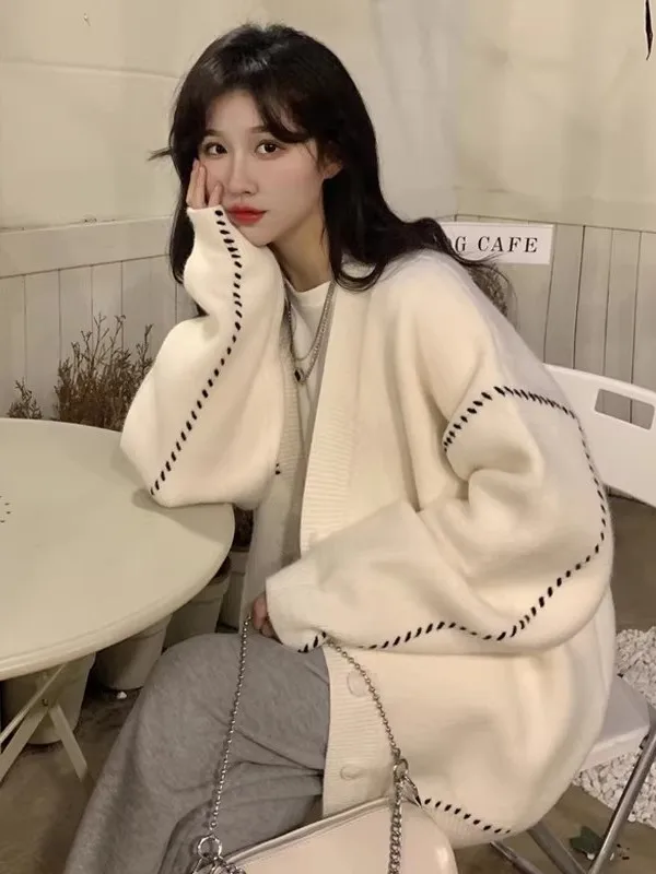 Кардиган унисекс оверсайз (до 136 кг) в стиле Lazy Style, весенне-осенний, уникальный дизайн, вязаный свитер в стиле Ins
Кардиган унисекс оверсайз (до 136 кг) в стиле Lazy Style, весенне-осенний, уникальный дизайн, вязаный свитер в стиле Ins