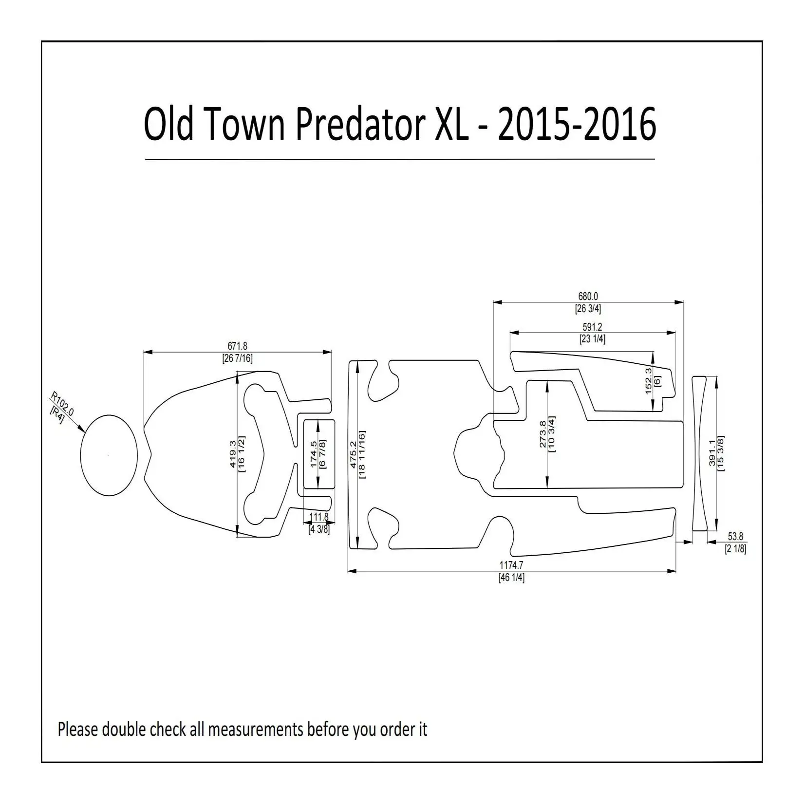 2015-2016 Old Town Predator XL Kayak Boat EVA Foam Deck Floor Pad Flooring
2015-2016 Old Town Predator XL Kayak Boat EVA Foam Deck Floor Pad Flooring