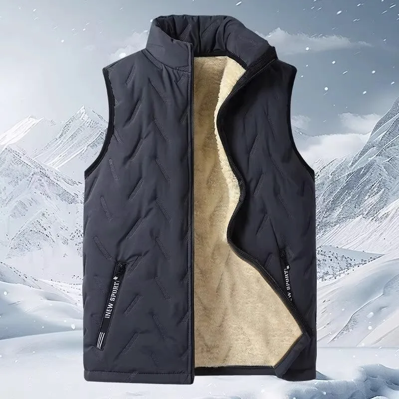 Бархатный джерт из ягненка, мужской повседневный осенне-зимний жилет с воротником-стойкой, теплый спортивный жилет на молнии
Бархатный джерт из ягненка, мужской повседневный осенне-зимний жилет с воротником-стойкой, теплый спортивный жилет на молнии