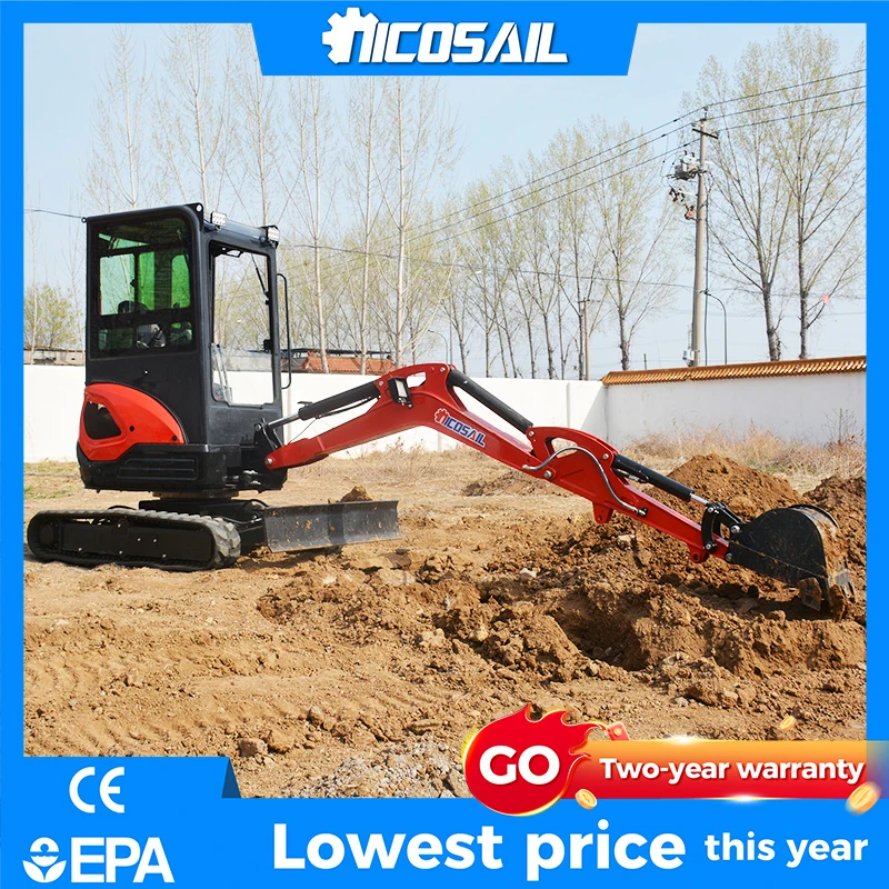 Mini Excavator Digger NICOSAIL OKW25U 2100kg CE EPA Customizable Engine Compact Small Excavator
Mini Excavator Digger NICOSAIL OKW25U 2100kg CE EPA Customizable Engine Compact Small Excavator