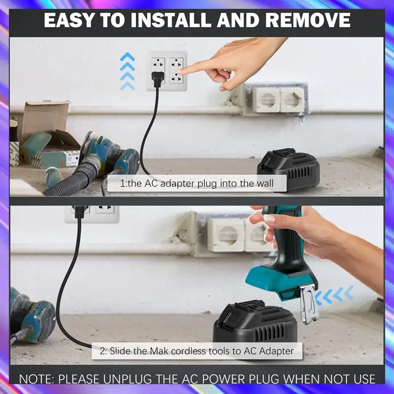 A24U AC 110V To DC 18V Converter For 18V LXT Cordless Tool AC Transformer Adapter US Plug
A24U AC 110V To DC 18V Converter For 18V LXT Cordless Tool AC Transformer Adapter US Plug