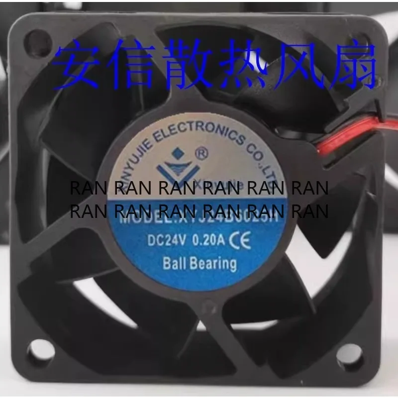 New Cooler Fan for Xinyujie New XYJ24B6025H DC24V 0.20A 6CM Large Air Volume Inverter Cooling Fan 60 *60 * 25mm
New Cooler Fan for Xinyujie New XYJ24B6025H DC24V 0.20A 6CM Large Air Volume Inverter Cooling Fan 60 *60 * 25mm