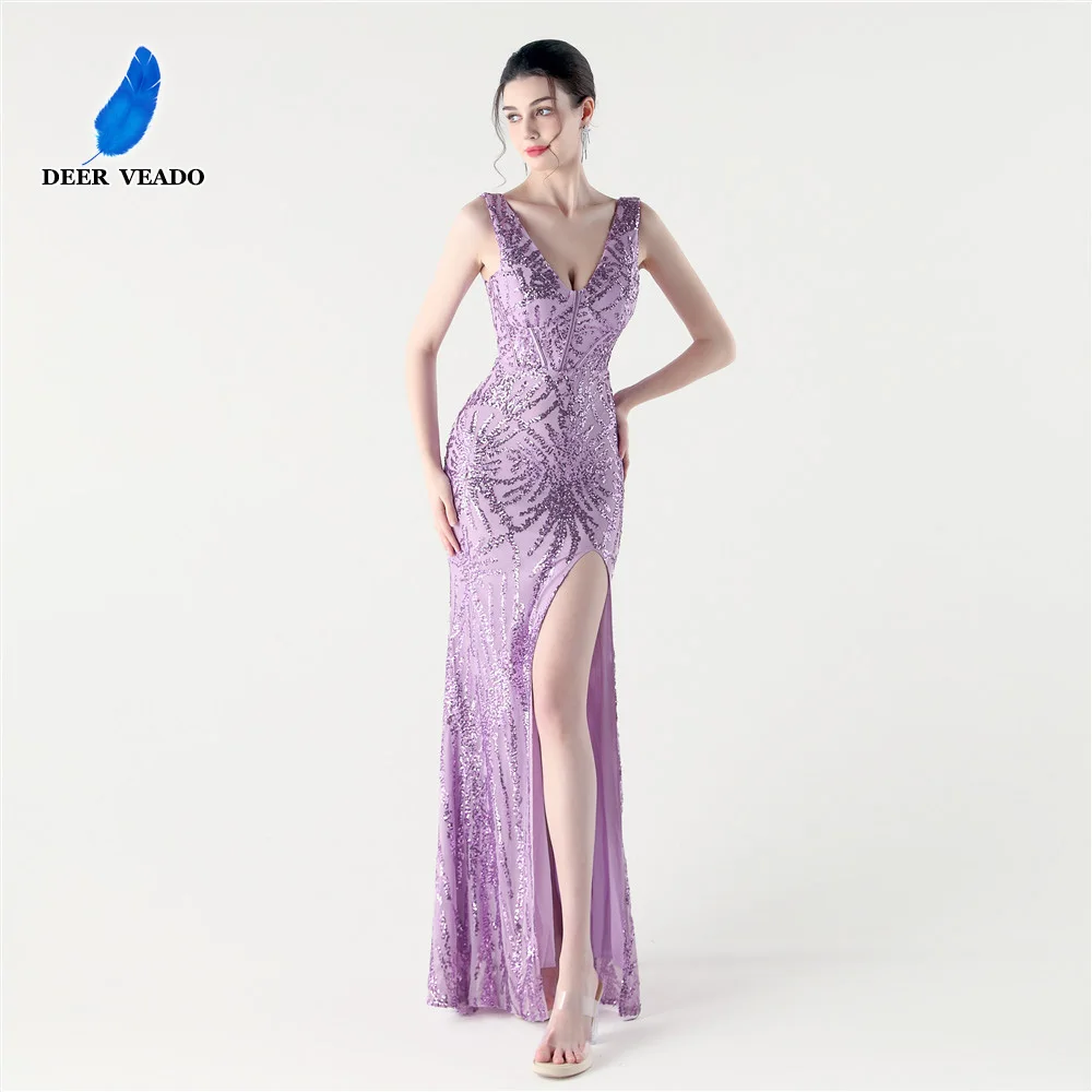 DEERVEADO Mermaid V-Neck Sequins Evening Dress for Woman Sexy Slit Prom Party Dresses Long Formal Dress for Special Occasions
DEERVEADO Mermaid V-Neck Sequins Evening Dress for Woman Sexy Slit Prom Party Dresses Long Formal Dress for Special Occasions