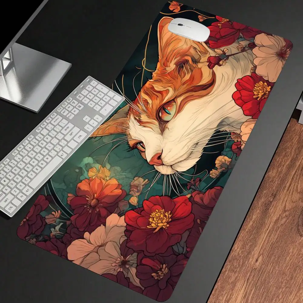 Cute cold cat flower mouse pad cartoon cat anti-slip computer desk pads large gaming padss laptop keyboard PC accessories
Cute cold cat flower mouse pad cartoon cat anti-slip computer desk pads large gaming padss laptop keyboard PC accessories
